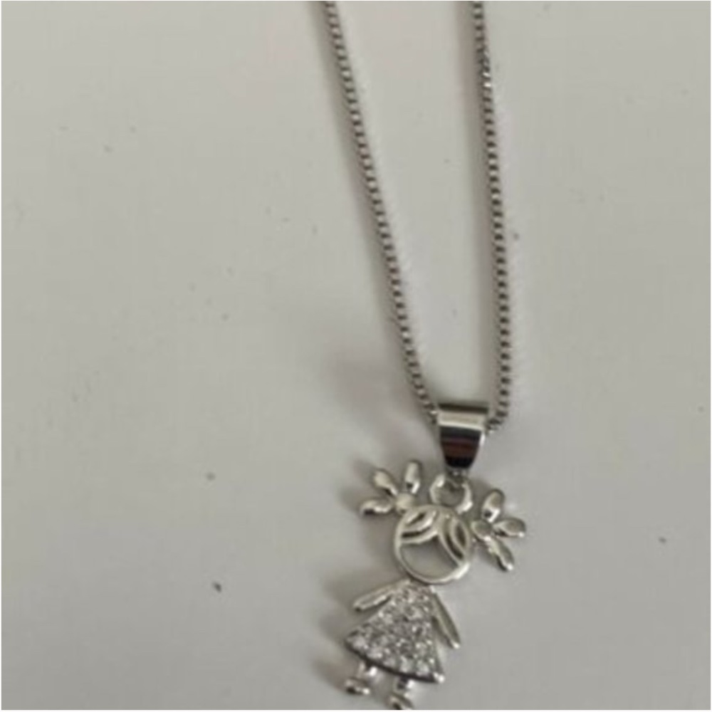 girl pendant necklace and chain